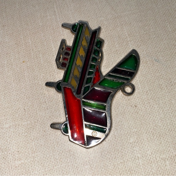 Vintage‎ Stained Glass Piano Pendant Suncatcher Window  Christmas Ornament - Picture 4 of 8